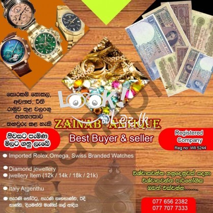 ZAINAB ANTIQUE Diamond Gold Gem Rolex Omega Swiss Branded Watches Italy Argenthu