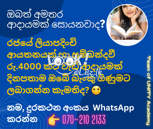 දැනුම පුහුණුව සමග online රැකියා