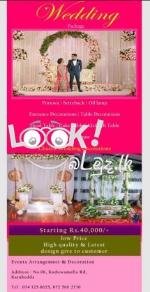 Events Arrangement and Decorations 