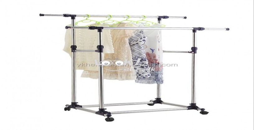 double pole cloth rack