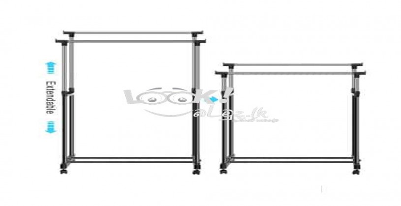 double pole cloth rack