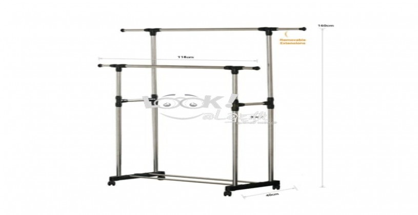 double pole cloth rack