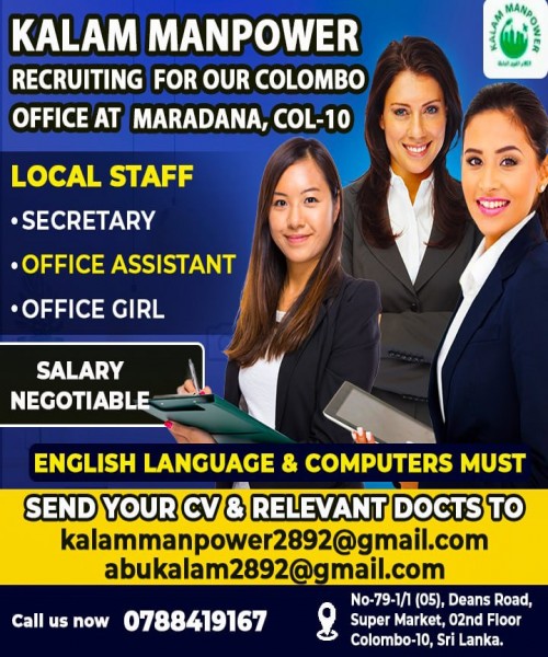 JOB VACANCIES for Secretary Office assistant Office girl