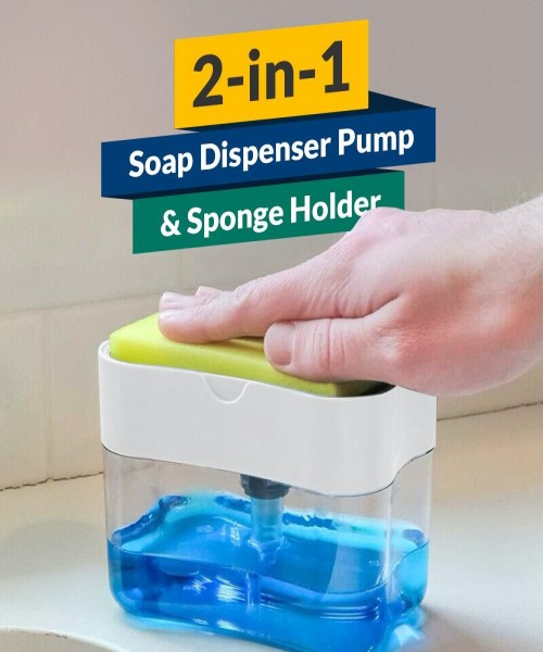 Portable Soap Pump Dispenser & Sponge Holder for Kitchen Dish Soap Dispenser 3 Ratings