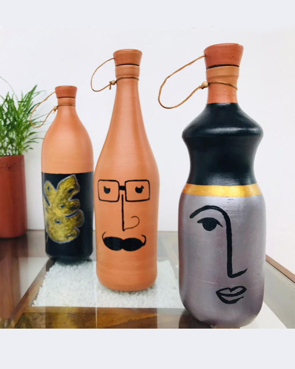 Clay Painted Bottle