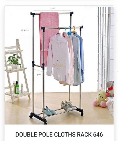 Double Pole Cloth Rack