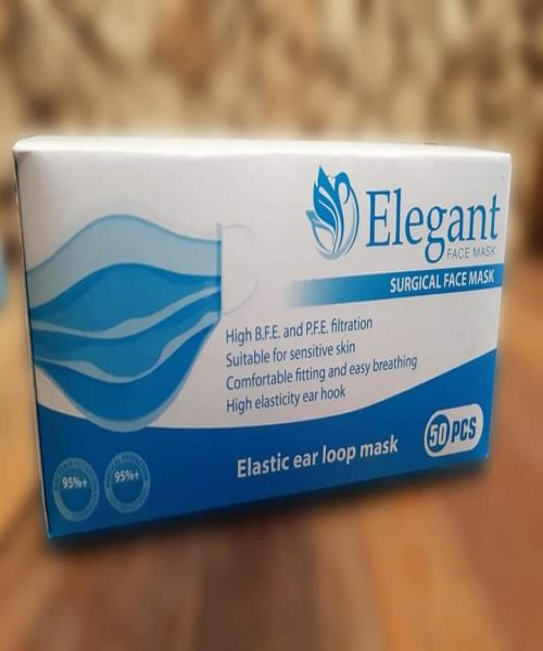 3 PLY Disposable Elastic Ear Loop Surgical Face Mask (50 Pcs)