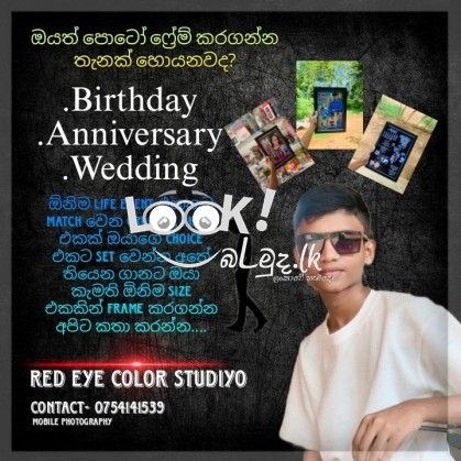 පින්තූර සැකසීම හා රාමු කිරීම.